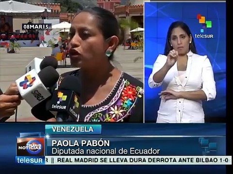 Diputada ecuatoriana recuerda legado feminista de Hugo Chávez