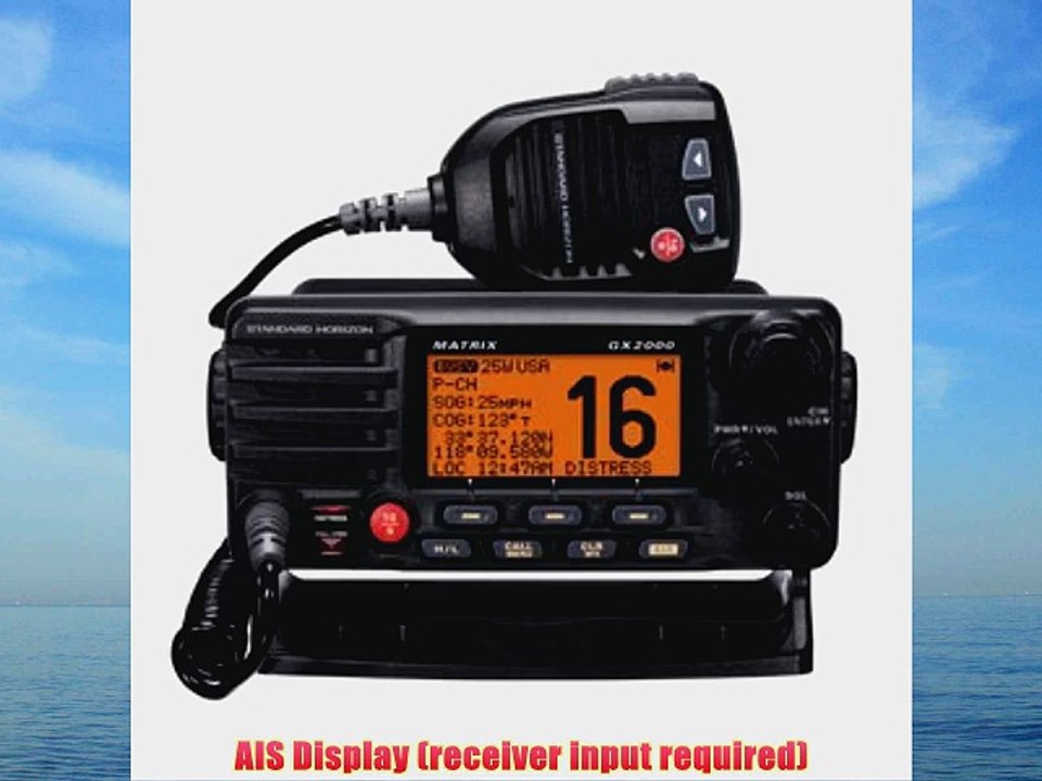 Standard STD-GX2000-B 25-Watt Fixed Mount Matrix VHF Radio with AIS Display and Loudhailer