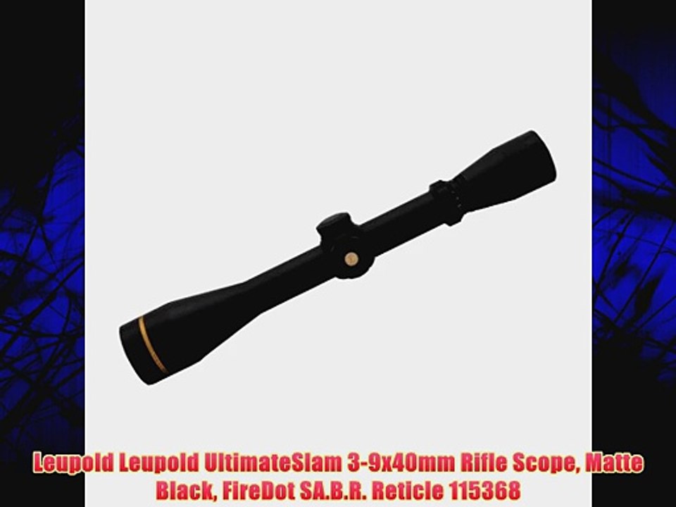 Leupold Leupold UltimateSlam 3-9x40mm Rifle Scope Matte Black FireDot SA.B.R. Reticle 115368