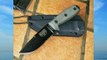 ESEE Knives 4SCP Part Serrated Model 4 FIxed Blade Knife with Black Linen Micarta Handles