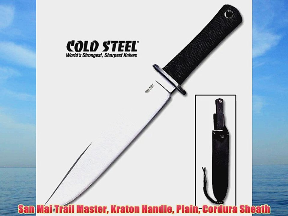 San Mai Trail Master Kraton Handle Plain Cordura Sheath