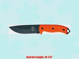ESEE 5POR Black Powder Coated Fixed Blade Knife w/ Bright Orange G-10 Handle