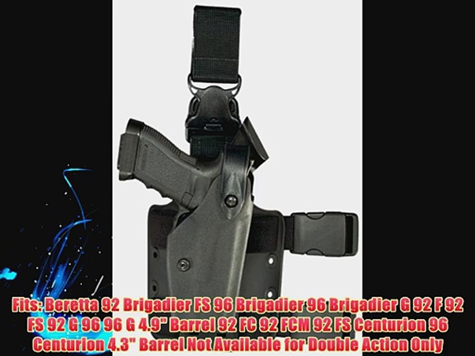 Safariland 6005 Black Beretta 92 96 SLS Hood Quick Release Leg Harness Tactical Gun Holster