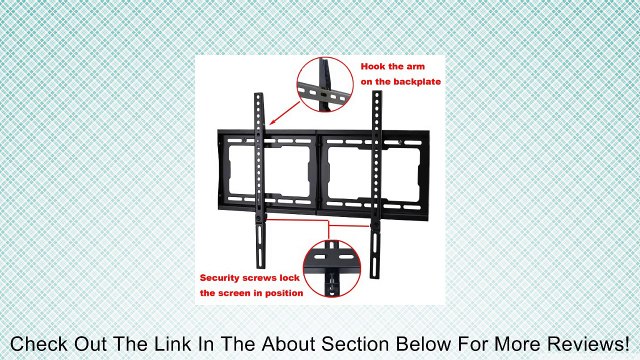 VideoSecu Low Profile TV Wall Mount for Most 32 - 65 LCD, LED, Plasma, HDTV Flat Panel TV with VESA up to 600x400 mm, Universal Wall Mounts Bracket -Compatible with Sony Bravia, Samsung, LG, Haier, Panasonic, Vizio, Sharp AQUOS, Westinghouse, Pioneer,