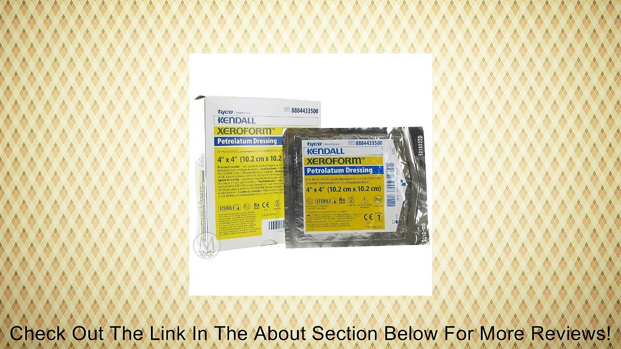 Xeroform Petrolatum Gauze (4"x4") (Box of 25) Review