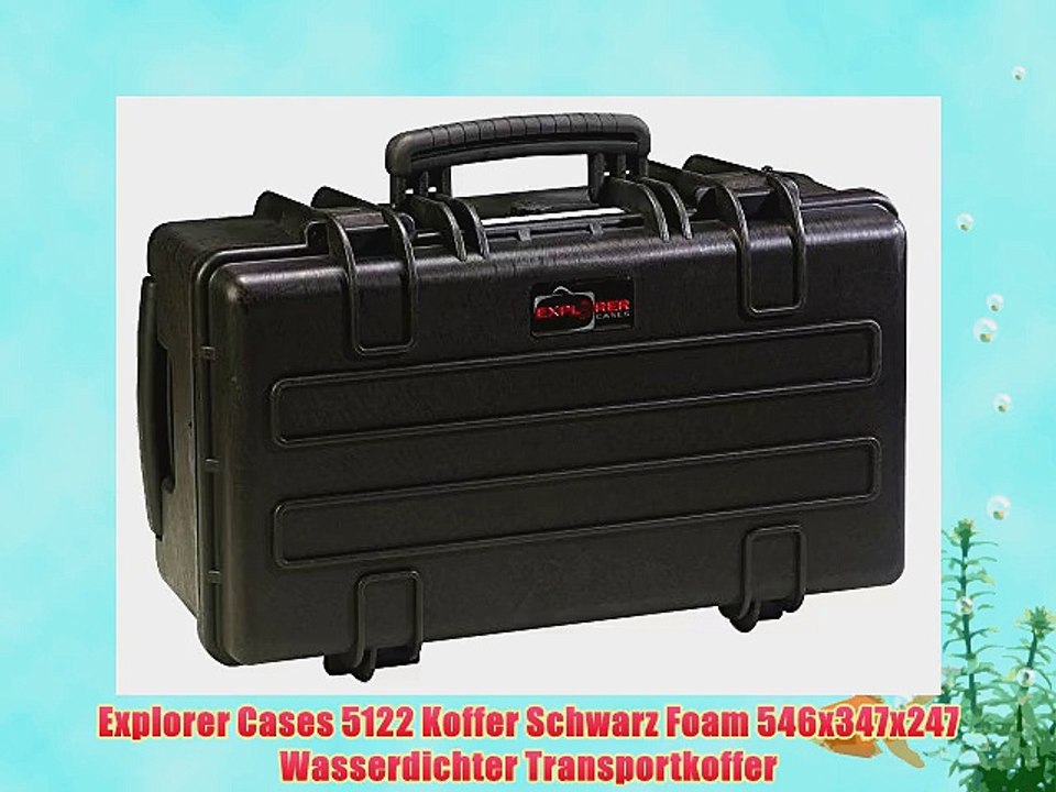 Explorer Cases 5122 Koffer Schwarz Foam 546x347x247 Wasserdichter Transportkoffer
