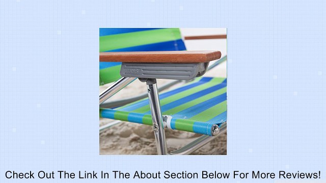 Rio Brands Rio 5-Position Beach Chair, Deep Sea Blue Stripe, Aluminum Review