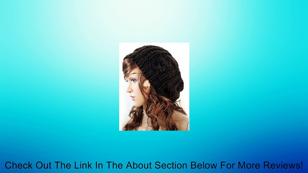 EVERMARKET Women Lady Warm Knitted Crochet Slouch Baggy Beret Beanie Hat Cap coffee Review