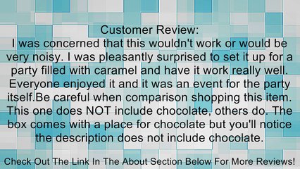 Sephra Classic 18 Inch Home Fondue Fountain Review