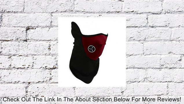 niceeshop(TM) Unisex Dustproof & Windproof Half Face Mask For Ski Cycling Motorcycle Review
