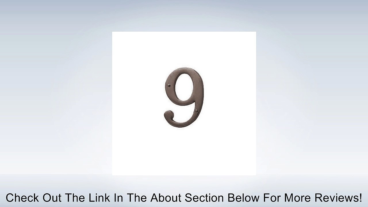 Baldwin 90679.112.CD Solid Brass House Number 9, Venetian Bronze Review
