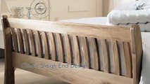 BBS Churchill Solid Oak Sleigh Bed Frame