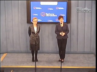 Poseł Urszula Augustyn - konferencja z 5 marca 2015 r.