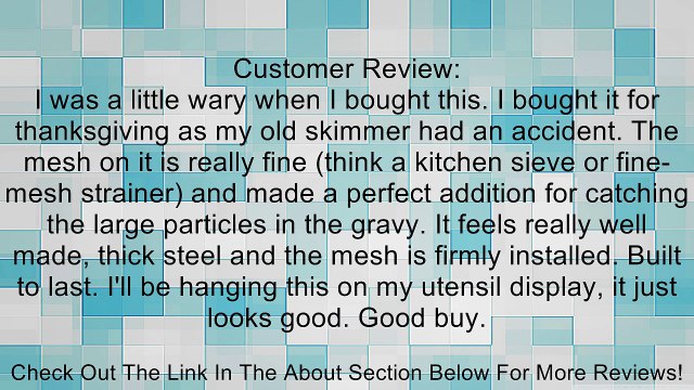 MIU France Stainless Steel Mesh Skimmer, 15-Inch Review