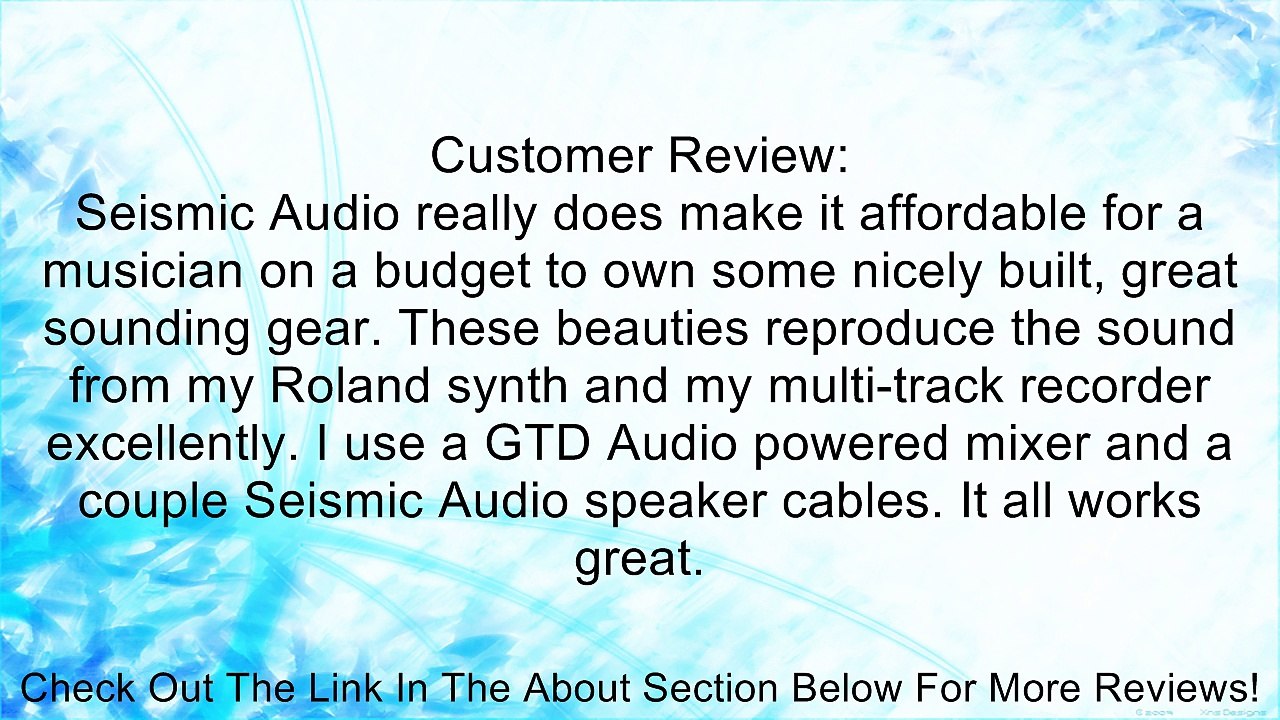 Seismic Audio - Pair of 12" PA DJ Speakers 600 Watts PRO Audio - Mains, Monitors, Bands, Karaoke, Churches, Weddings Review