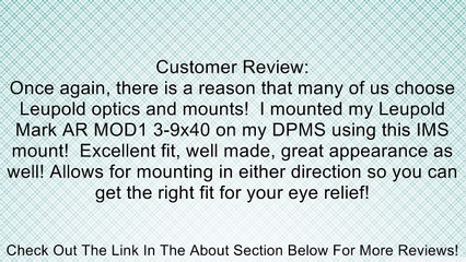 Leupold 110290 Mark 2 IMS 1" Review
