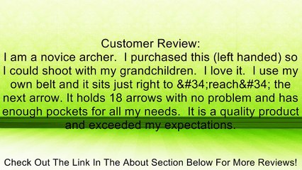 OMP Adventure 5-Hip Left Hand 5-Tube Arrow Quiver, Black Review