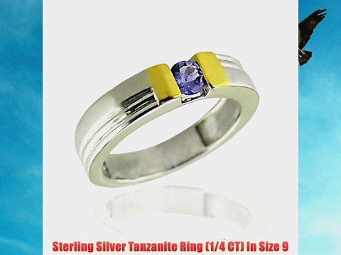 Sterling Silver Tanzanite Ring (1/4 CT) In Size 9