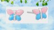 Sterling Silver Children's Pink and Blue Butterfly Earrings