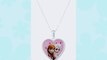 Disney Frozen Girls' Sterling Silver Anna and Elsa Heart Pendant Necklace