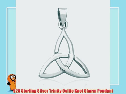 925 Sterling Silver Trinity Celtic Knot Charm Pendant