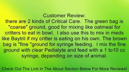 Oxbow Critical Care Apple/Banana Pet Supplement, 1-Pound Review