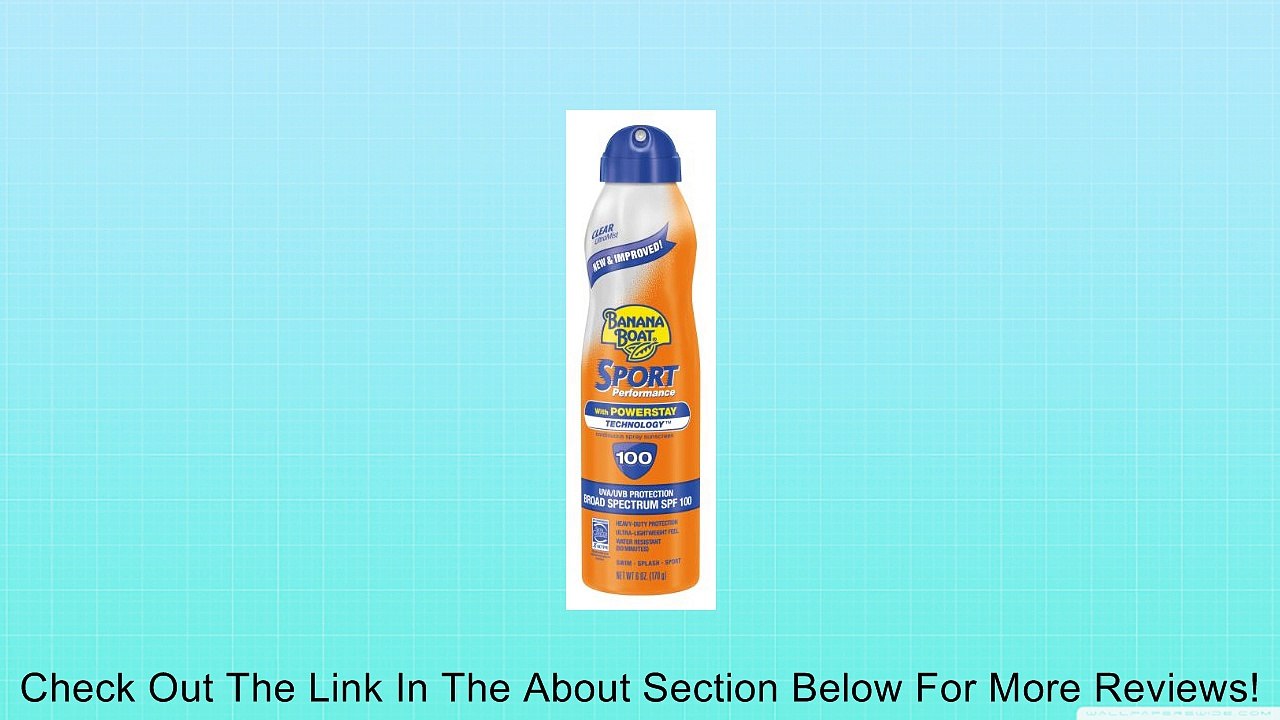 Banana Boat Sport UltraMist Sunscreen SPF 100 Continuous Spray, 6-Fluid Ounce Review