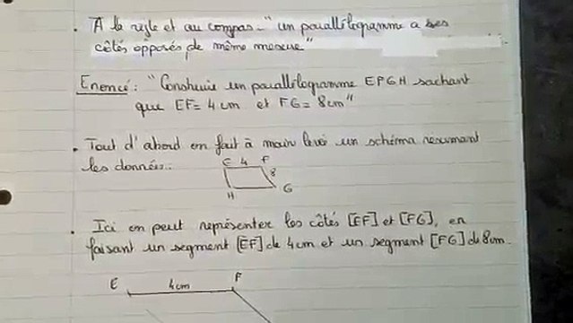 Maths : comment construire un parallélogramme ?