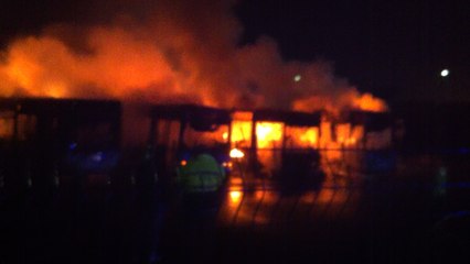 Incendie au dépôt de bus
