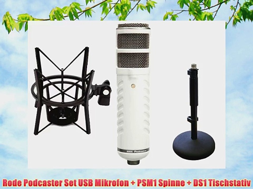 Rode Podcaster Set USB Mikrofon   PSM1 Spinne   DS1 Tischstativ
