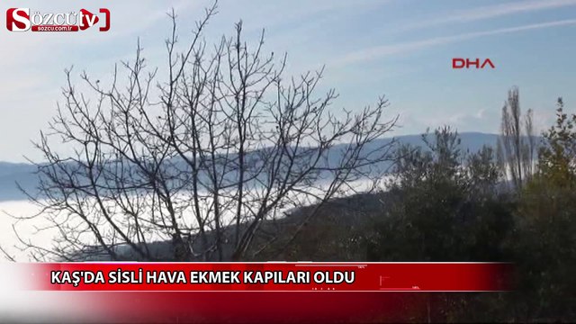 Kaş'da sisli hava ekmek kapıları oldu