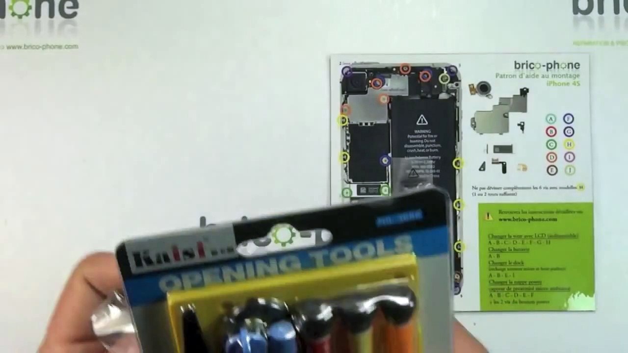 Tuto réparation iPhone 4S : Changerment de la batterie (démontage + remontage) HD