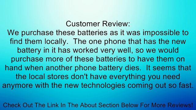 2 Packs FLOUREON® Cordless Home Phone Battery Pack for VTech BT166342 BT266342 BT183342 BT283342 2.4V 800mAh Ni-MH Fruit Green Review