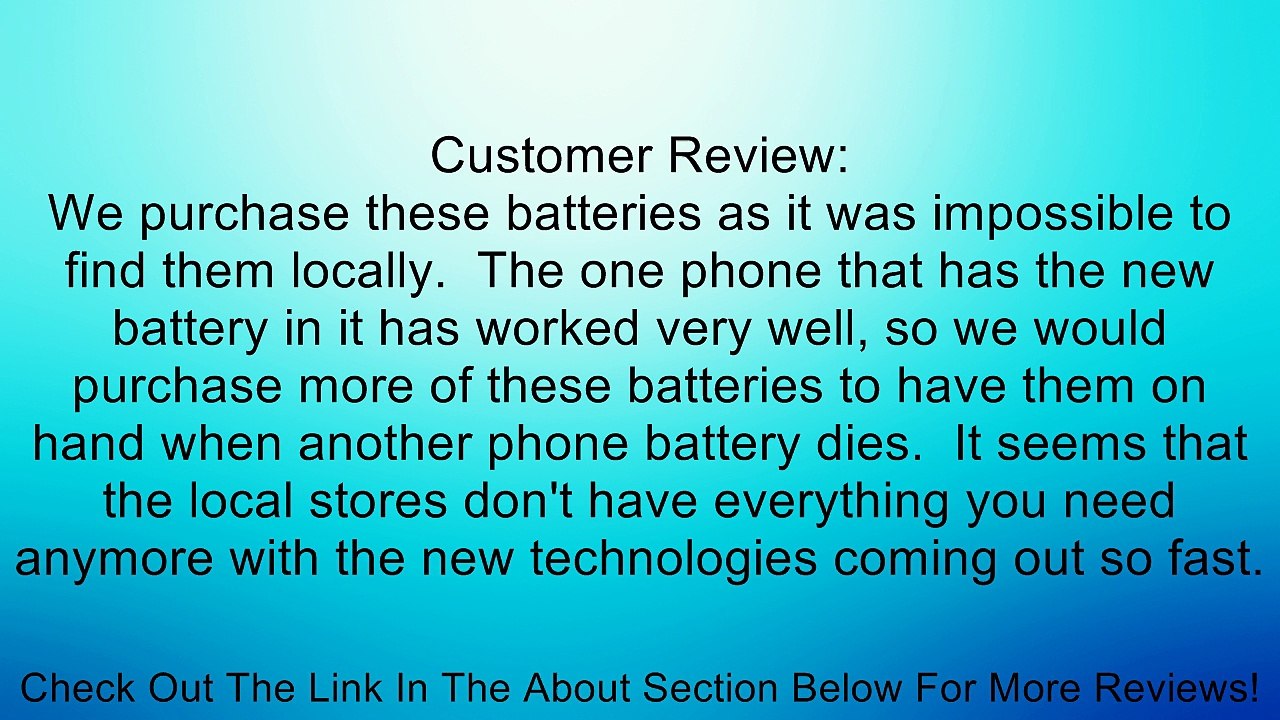 2 Packs FLOUREON® Cordless Home Phone Battery Pack for VTech BT166342 BT266342 BT183342 BT283342 2.4V 800mAh Ni-MH Fruit Green Review