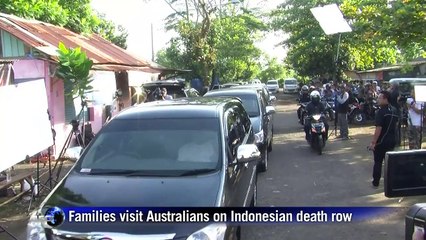 Families visit Australians on Indonesian death row