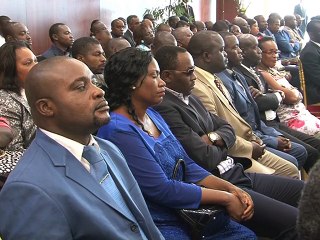 Rencontre du Président Ali Bongo Ondimba avec les syndicats - 1/2