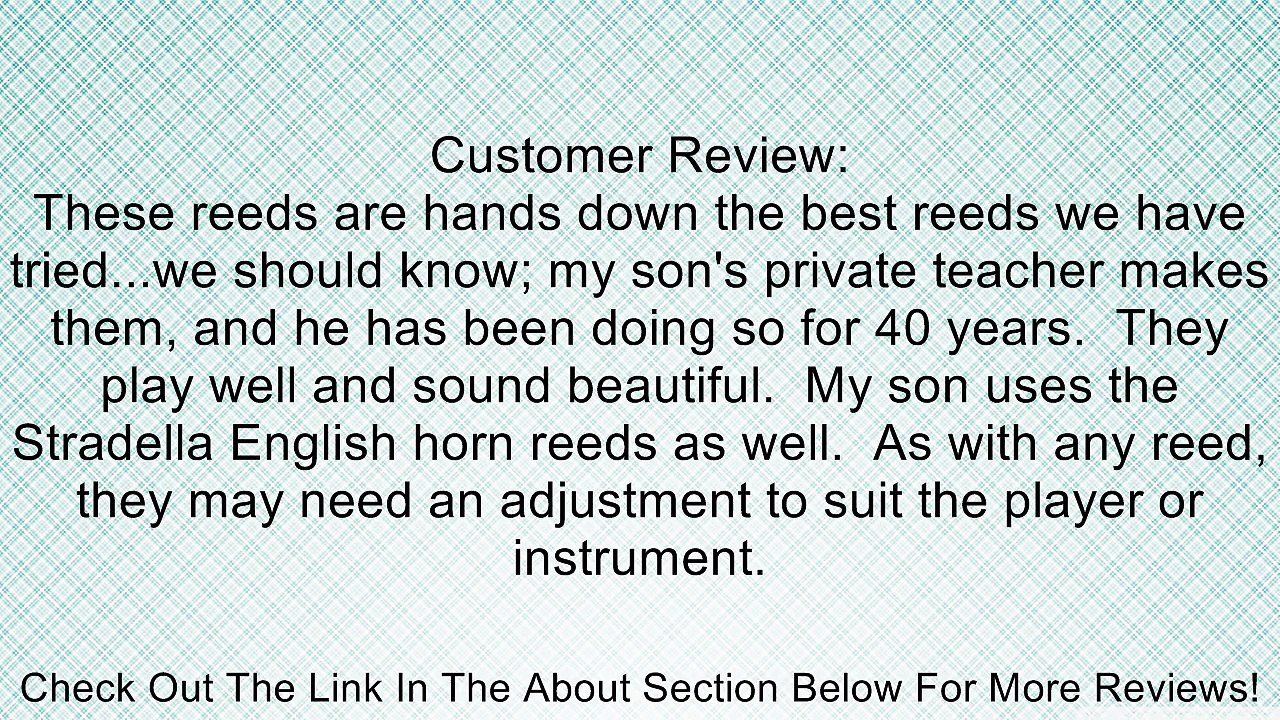 Stradella Oboe Reed Medium Soft Review