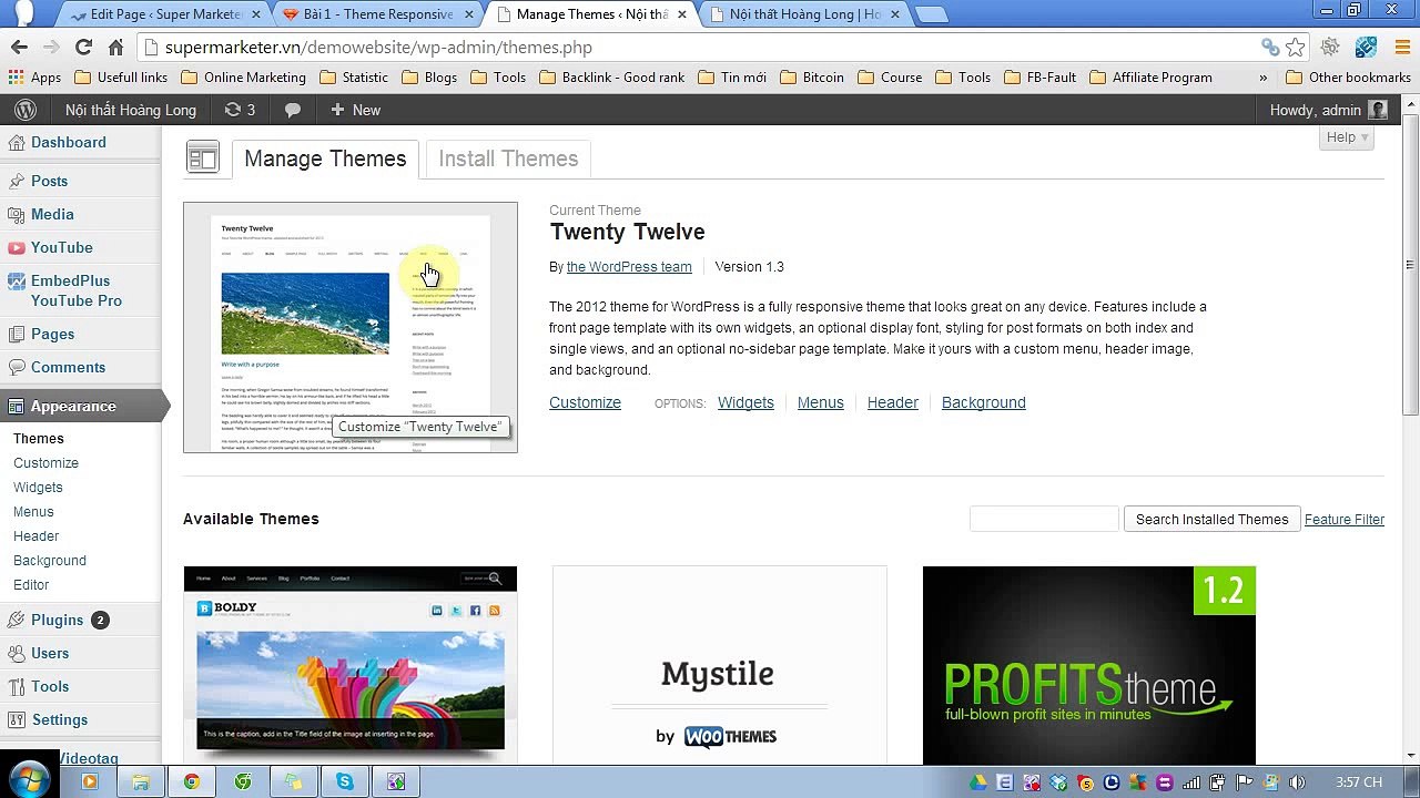 phần 3 - bài 1 - Cai dat theme responsive
