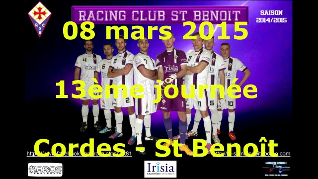 Résumé match Cordes - St Benoît du 08/03/2015
