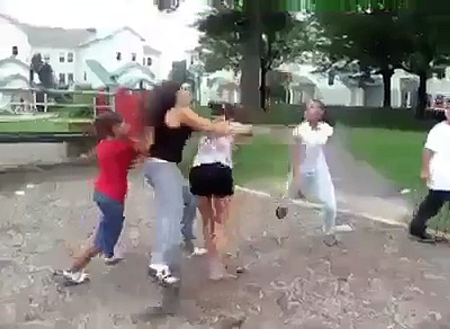 girls fighting boys