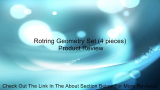 Rotring Geometry Set (4 pieces) Review