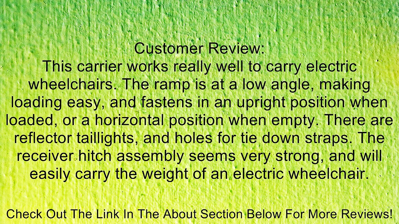 500 Lb Capacity Power Scooter and Wheelchair Folding Cargo Carrier Rack with Folded Ramp Review