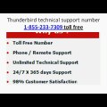 Thunderbird technical support number 1-855-233-7309 toll free in US , UK, Canada