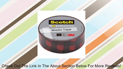 Scotch� Expressions Washi Tape, .59" X 393", Red Buffalo Plaid Review
