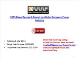 Global Concrete Pump Market Forecasts on Capacity and Raw Materials (2016-2020)