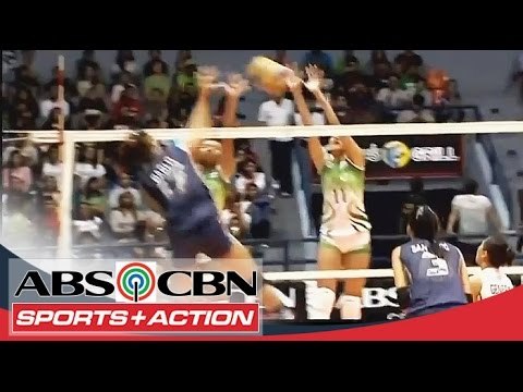 UAAP 77: DLSU Lady Spikers block NU's Pablo