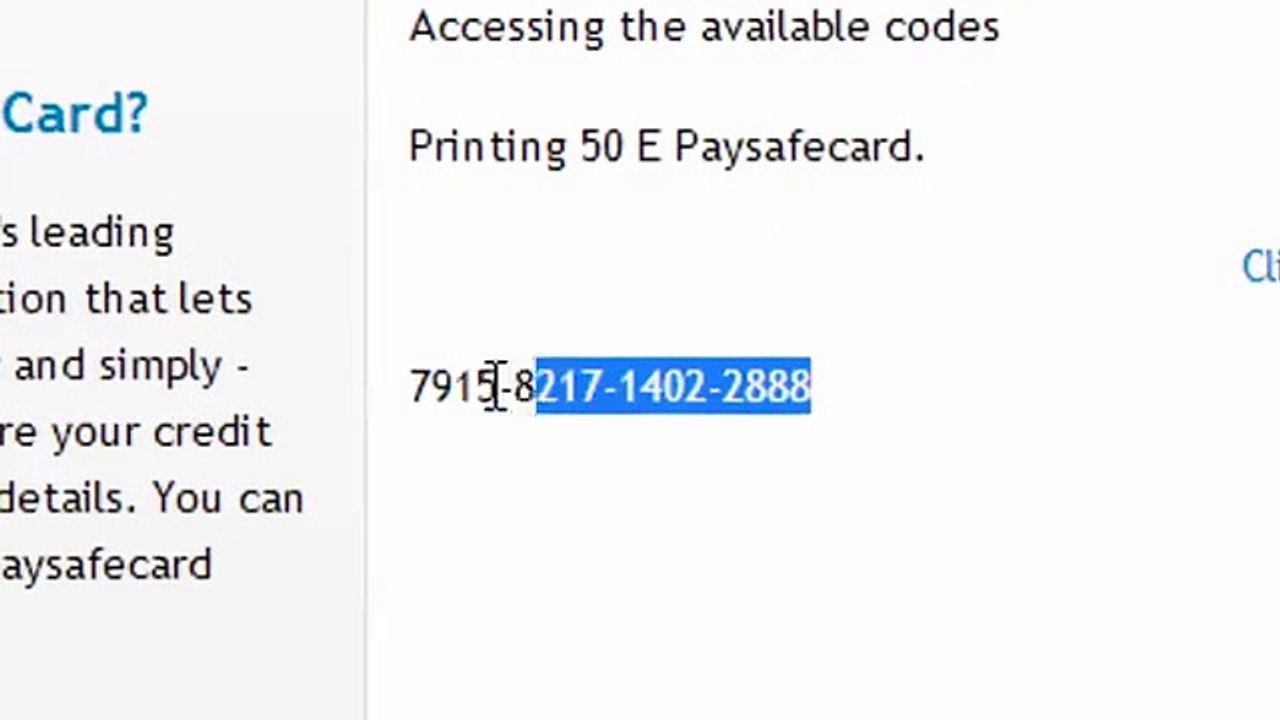 FAKE PaySafeCard site Generator!