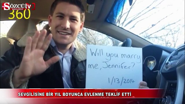Sevgilisine bir yıl boyunca evlenme teklif etti