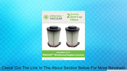 Tải video: 2 Hoover WindTunnel Bagless Canister Filters Washable & Reusable, Models # S3755 & S3765, Compare Part# 59134033, 43611-042, 43611042, 40140201, Designed & Engineered by Crucial Vacuum Review