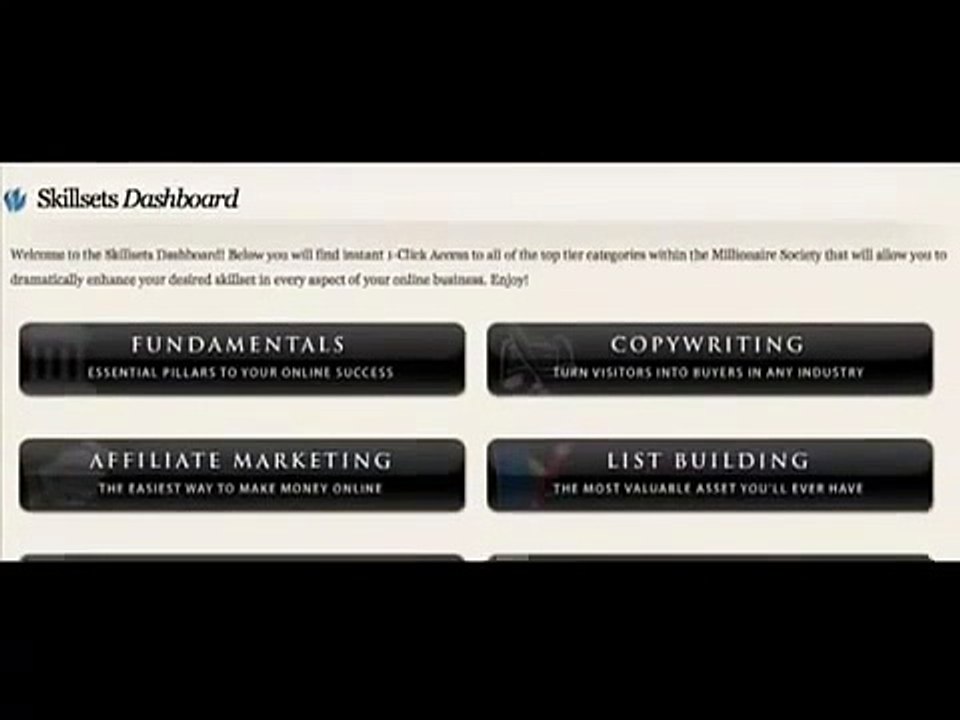 Millionaire Society - Millionaire Society Members Area